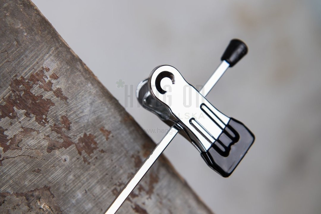 Metal hanger with clips, shiny finish, 30 cm, style 4102700999